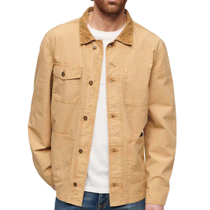 Vestes pour hommes en toile de coton respirante à col rabattu de qualité supérieure, manches longues, vestes pour hommes, veste pour homme - Product Image 1