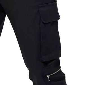 Pantalon cargo noir pour hommes, matériau de qualité supérieure, durable et confortable, pantalon multi-poches pour vêtements de travail décontractés - Product Image 2