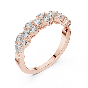 แหวนหยดน้ำเพชรทรงกลมสีโรสโกลด์ 14K สำหรับผู้หญิง |   ของขวัญวันครบรอบ |   เพชรที่เพาะเลี้ยงใหม่ - Product Image 5