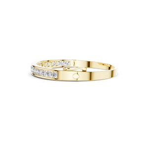 3.465 CT Lab Diamond Tennis <b>Bangle</b> <b>Bracelet</b> Round Brilliant Cut 18KT, 14KT, 10KT Gold & 925 Silver Rose, Yellow, White - Product Image 4