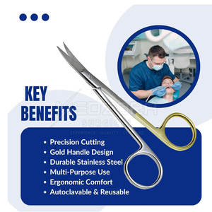 Tijeras quirúrgicas manuales de corte de precisión para kits de instrumentos médicos reutilizables de alta resistencia a la corrosión certificado CE - Product Image 2