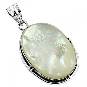 Art Palace - Colgante de Plata 925 con Madreperla Natural para Mujer, Elegante Regalo de Joyería de la India con Dijes - Product Image 3