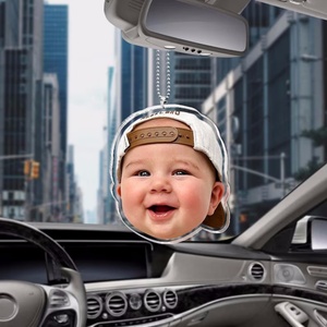 Clip per Visiera Auto Personalizzato con Foto del Bambino Qiuhan, Regalo per la Festa del Papà, Regalo per Papà, Guida con Sicurezza, Regalo per Marito - Product Image 3