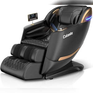 AUTHENTIC QUALITY Black Full Body Zero Gravity <b>Recliner</b> <b>Massage</b> <b>Chair</b> with AI Voice Control Bluetooth Yoga Stretching Heating - Product Image 2