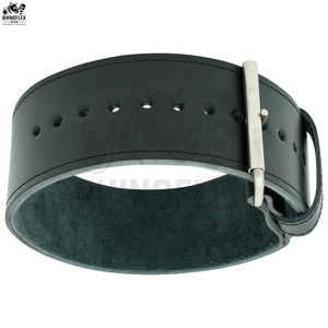 Por encargo de color plata de una sola punta de acero hebilla Power Lifting Power Belt Suede cuero genuino cinturón de levantamiento de pesas - Product Image 6