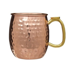 Taza de mula de Moscú de cobre sólido de forma personalizada, precio al por mayor, taza de mula de Moscú de Metal de cobre con acabado brillante - Product Image 4