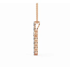 จี้เพชรแฟชั่นทรงกลม 1.100 กะรัต ผลิตจากเพชรเลี้ยงในห้องปฏิบัติการ ดีไซน์หรูหรา ทอง 9KT 14KT 18KT  ขายส่ง รับผลิตตามแบบ (OEM) สำหรับส่งออก - Product Image 3