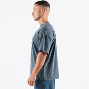 Venta al por mayor personalizado su logotipo de la marca 100% algodón camisetas de los hombres en blanco pesado algodón personalizado camiseta - Product Image 3