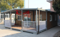 Maison mobile modulable extensible, structure en acier, panneau sandwich détachable, conteneur pour mur
