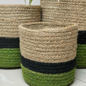 New Jute Cotton Rope Storage Woven <b>Basket</b> Fold able Collapsible <b>Linen</b> <b>Basket</b> Adult Party Occasions Direct Drinking Water Flowing - Product Image 1