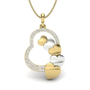 Pendentif en or 18 carats avec diamants Ishi Heart Flow Lab Grown Diamond - Product Image 1