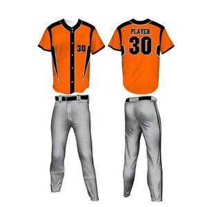 Wholesale <b>Custom</b> Sublimation Baseball <b>Softball</b> <b>Uniform</b> Sets Sportswear Breathable Quick Dry Anti-Bacterial UV Protection - Product Image 4
