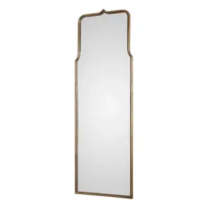 Moroccan Indian Supplier & Manufacturer Wall Mounted Tall Gold Curved Arch Vertical Mirror For Hotel Home Bathroom Usage