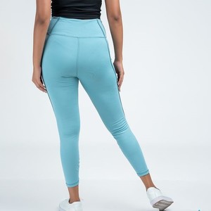Mallas de yoga sin costuras de cintura alta Tie Dye para mujer, suaves, elásticas y transpirables con control de barriga ideal para fitness - Product Image 4