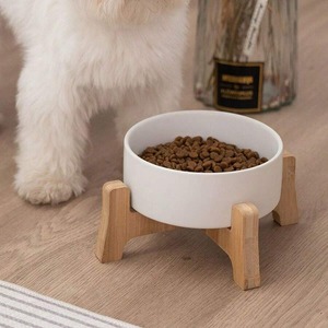 Soportes de madera natural para comida y agua para perros y gatos con el precio más barato soportes de madera para cuencos de alimentación para mascotas - Product Image 2