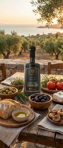 Aceite de Oliva Virgen Extra Turco 500ml Prensado en Frío Cosecha Temprana Baja Acidez Botella de Vidrio Premium - Product Image 3