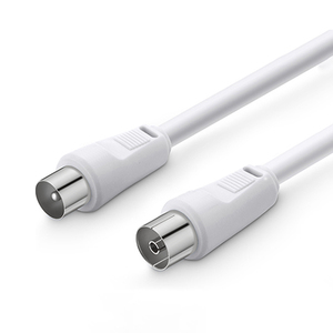 Cable Coaxial de TV, 9,5mm, macho, 9,5mm, hembra, chaqueta de PVC chapada en oro, 5m, blanco, para HDTV, Audio, uso en el hogar, 8m de longitud - Product Image 1