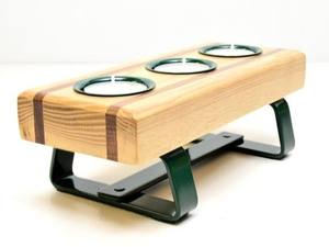 Porte-bougie en bois élégant au design classique pour la maison, le bureau et la décoration festive - Product Image 2