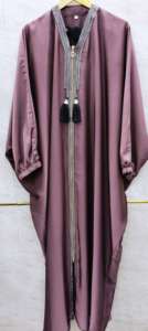 Ropa musulmana tradicional de mujer modesta elegante islámica hermosa cremallera abierta estilo Abaya Premium Dubai-accesorio incluido - Product Image 2