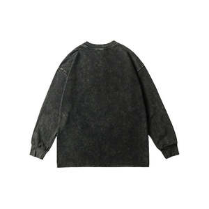 Sudaderas de hombre de talla grande lavadas Vintage de peso pesado de alta calidad, jerséis sólidos desgastados de diseño personalizado, sudaderas - Product Image 4