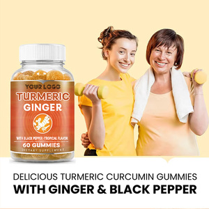 Bổ sung chế độ ăn uống củ nghệ gừng Gummies vớ<span class=keywords><strong>i</strong></span> hạt tiêu đen vitamin tăng cường năng lượng ngon và sức khỏe làn da hỗ trợ hình dạng gấu - Product Image 4