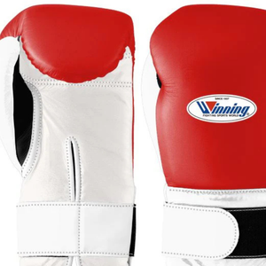 Gants de boxe professionnels en cuir rouge et blanc, avec fermeture velcro au poignet, pour l'entraînement et le sparring, pour hommes et femmes - Product Image 2