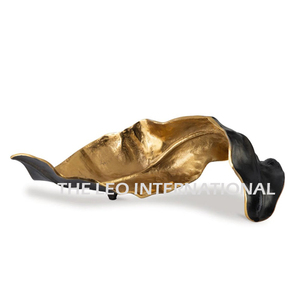 Aluminium Métal Forme Coeur Plaqué Or Sculptures Modernes de l'Inde Style Fantaisie Luxe Fait Main Décoratif pour la Maison - Product Image 3