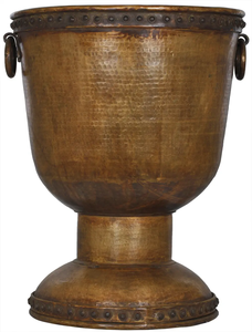 Factory Sale Copper Finished Flowering Large Planter Wholesale Supplies Farmhouse Planter With Handle Metal Flower Pot Handmade - Product Image 6