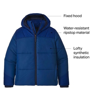 Veste d'hiver épaisse à capuche pour homme, Logo personnalisé OEM, coupe-vent chaud, manteau en duvet pour homme, visage lumineux, tendance - Product Image 2