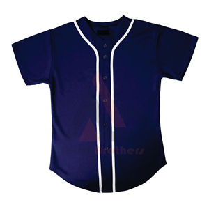 Maillot de baseball et de softball unisexe en gros, personnalisable, respirant, polyester 220g, col en V, séchage rapide, antibactérien, sublimation intégrale, le meilleur - Product Image 3