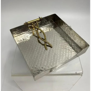Porte-serviettes en métal Chic support de qualité supérieure argenterie miroir fini parfait vaisselle de cuisine accessoire de salle à manger élégant - Product Image 3