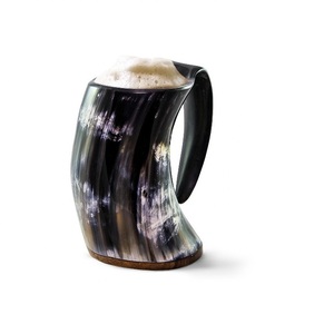 Jarra de Cuerno de Búfalo 100% Natural, Fabricada en India, para Beber Cerveza o Whisky, Hecha a Mano, Artesanía, en Venta - Product Image 3