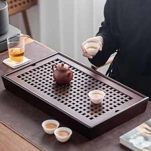 Elegante bandeja de servicio de madera de Color Chocolate para aperitivos y té elegante bandeja hecha a mano para cocina mesa de comedor y uso de decoración del hogar - Product Image 5