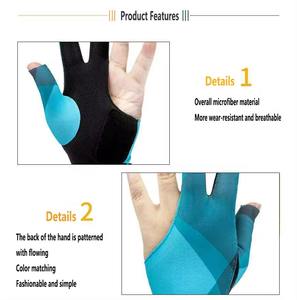 Wholesale Custom Logo <b>Snooker</b> <b>Gloves</b> Non-Slip 3 Fingers Pool Table <b>Gloves</b> Breathable Comfortable Unisex <b>Billiard</b> Cue <b>Gloves</b> - Product Image 5