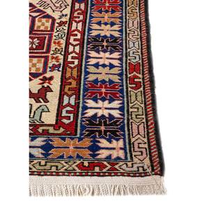 Alfombra Kiaan 9x12 de Lana y Seda Anudada a Mano Pae-5297 con Patrón Geométrico para Sala de Estar, Color Rojo y Naranja, para Adolescentes - Product Image 4