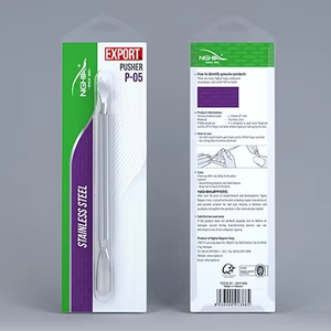 NGHIA High Quality Professional P-05 Manicure <b>Pedicure</b> <b>Set</b> Export Stainless Steel Grey Finished Pusher Cuticle Nipper - Product Image 1