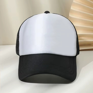 Sombrero de camionero de alta calidad, gorras de red de malla unisex con logotipo personalizado al por mayor, sombrero de camionero de lona de algodón de 5 paneles con ala curva para hombres - Product Image 2