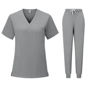 High Quality Wholesale Spandex Woven <b>Scrub</b> Nursing Uniform / Summer Medical <b>Scrubs</b> <b>Set</b> / Hospital <b>Scrubs</b> with Needle Detection - Product Image 1