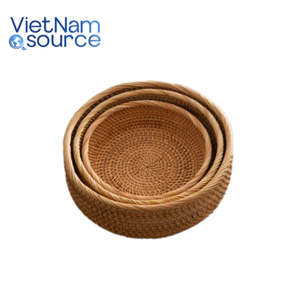 Produits artisanaux écologiques-Plateau de rangement en rotin Organisateur décoratif Artisanat-Source vietnamienne - Product Image 1