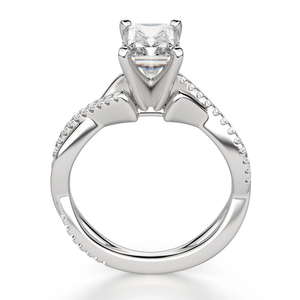 Anillo trenzado de moissanita de corte radiante para mujer, nuevo diseño, anillo de aniversario de fiesta de boda de plata esterlina - Product Image 3