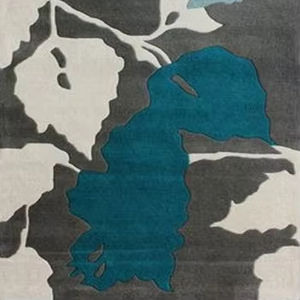 Alfombra de naturaleza abstracta de jungla urbana en negrita moderna, diseño de hoja botánica contemporánea, conjunto de alfombra de área de piso de floración colorida - Product Image 1