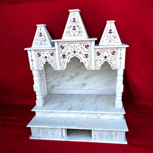 Altamente recomendado exclusivo indio incrustaciones Mandir piedra Natural mármol hogar santuario Venta Directa proveedor indio estilo religioso - Product Image 3