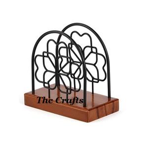 Butterfly Design <b>Napkin</b> Holder In Wooden And Mother Of Pearl Tissue <b>Paper</b> Holder Brown Color <b>Napkin</b> Holder - Product Image 3