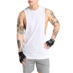 Men's Casual Workout Tank Top Quick Dry V-Neck Muscle <b>Stringer</b> Customizable Hood Black Polyester <b>Stringer</b> Tank Blank Style Print - Product Image 4