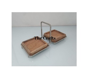 Classic Design <b>Stand</b> Metal And <b>Wooden</b> <b>Cake</b> Serving <b>Stand</b> For Home Hotel Wedding And Restaurant Use - Product Image 2
