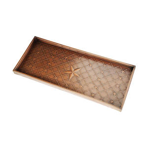 2025 Handcrafted Metal Boot trays Household Shoe Tray Brown Color Antique Design Home Hotel Decoration Boot Tray Latest Arrival - Product Image 3