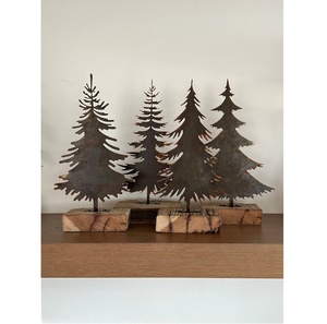 Arbre de noël en métal rustique quantité en vrac suspendu et dessus de table pour hôtel fête maison jardin décor arbre de noël en gros 2025 - Product Image 1