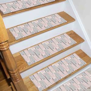 Pink And Gray Rug, Printed Rug, Ethnic Pattern, Modern, Anti-Slip,With Pile Soft Rug - Product Image 2