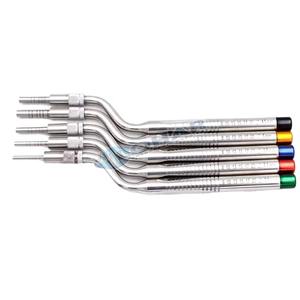 Ensemble de 5 instruments d'ostéotomie pour implants dentaires, avec poignée incurvée concave réglable, code couleur, en acier inoxydable, CE - Product Image 6