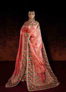 ชุดสูท Georgette sharara gharara สังเคราะห์จากนักออกแบบแฟชั่นชุดคลุมยาวถึงพื้นสำหรับคุณแม่ปักลูกไม้ - Product Image 3